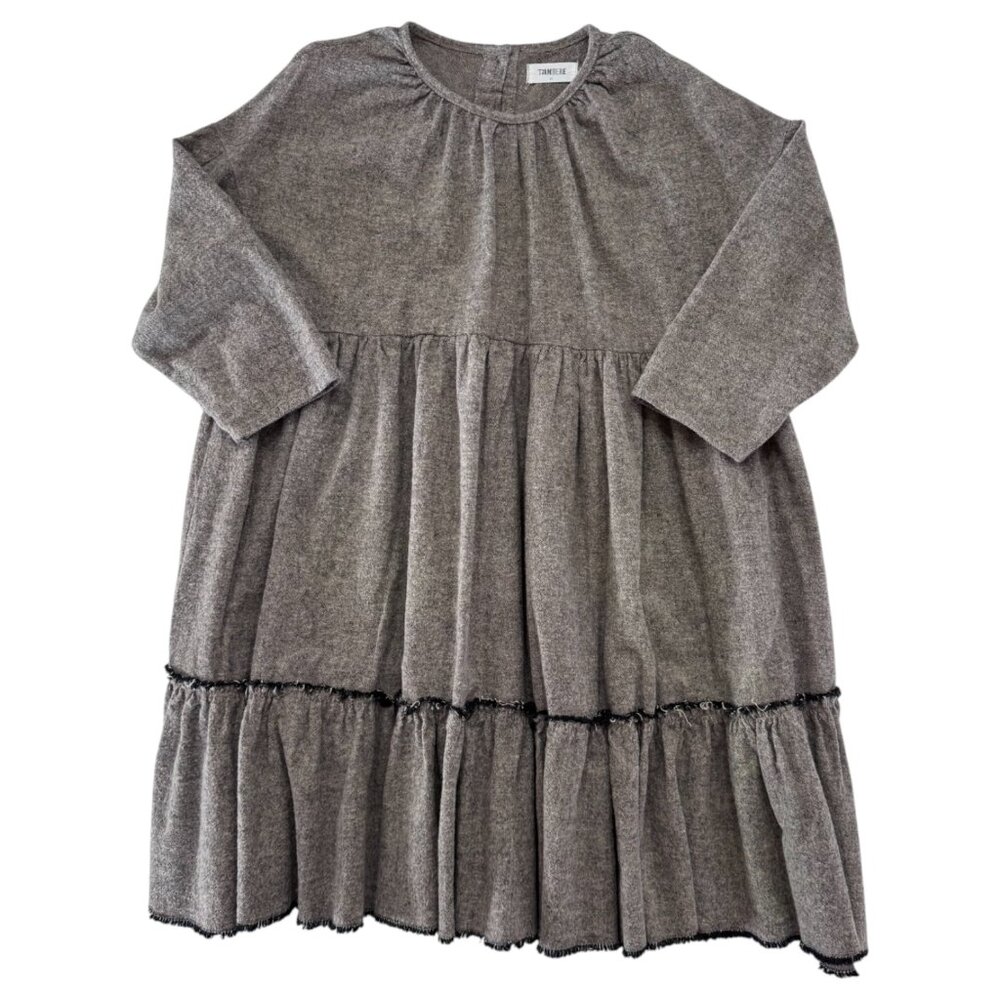 TAMBERE - DRESS - 70%COTTON/ 50% RAYON - BROWN - 6T